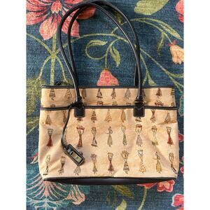 Eitenne Aigner Natural Tribal Print Carry Away Shoulder Bag
